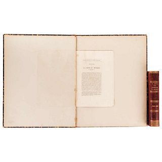 Niox, Gustave Leon. Expédition du Mexique 1861 - 1867. Récit Politique & Militaire. Paris, 1874. Text and Atlas. 5 mapas. Pieces: 2.