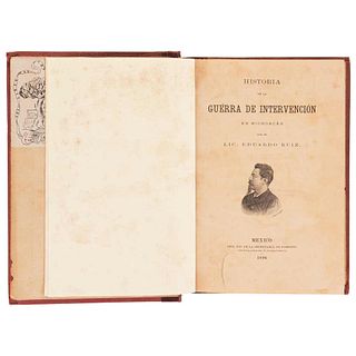 Ruiz, Eduardo. Historia de la Guerra de Intervención en Michoacán. México, 1896. 12 sheets.