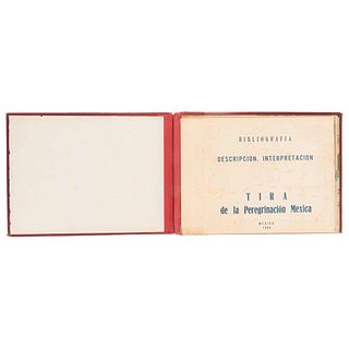 Echaniz, Guillermo M. Tira de la Peregrinación Mexica. Bibliografía, Descripción e Interpretación... México, 1944. 22 sheets.