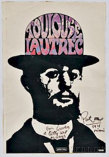 Peter Max (German/American, b. 1937)      Toulouse Lautrec