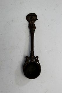 Antique Indian bronze spoon.