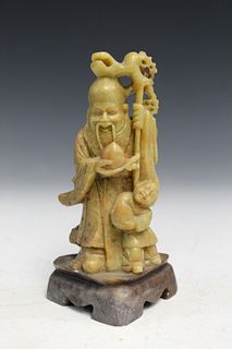 Chinese carved soapstone figure.
