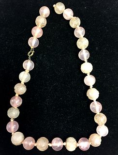 Pink tourmaline necklace.