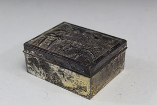 Chinese metal jewelry box. 