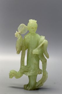 Chinese carved jade figure of Meiren.