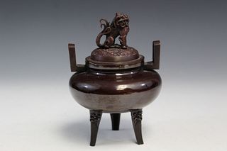 Japanese bronze incense burner.