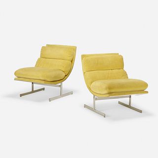 Kipp Stewart, lounge chairs, pair