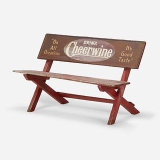 American, Drink Cheerwine advertising bench