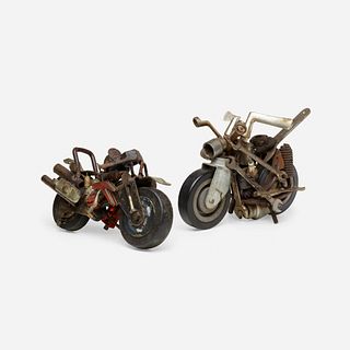 Folk Art, Untitled (Motorcycles), set of two