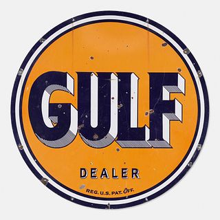 American, vintage Gulf sign