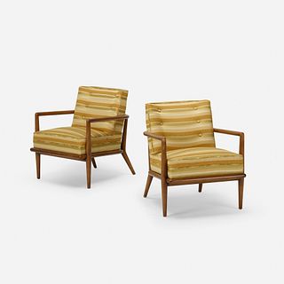 T.H. Robsjohn-Gibbings, lounge chairs model 1721, pair