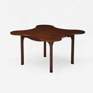 Edward Wormley, custom drop-front table, model 6338