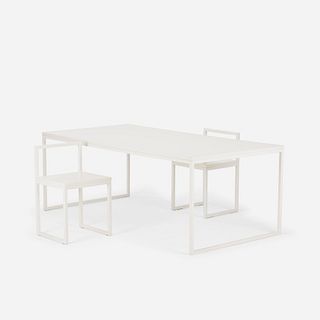 AG Fronzoni, 64 table and chairs, pair
