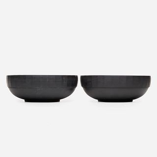 Keith Murray, Black Basalt bowls, pair