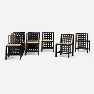 Charles Rennie Mackintosh, DS3 dining chairs, set of eight