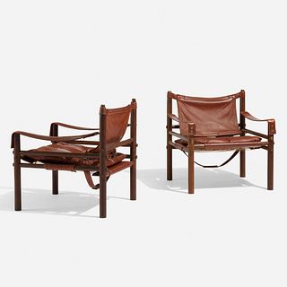 Arne Norell, Sirocco Safari lounge chairs, pair