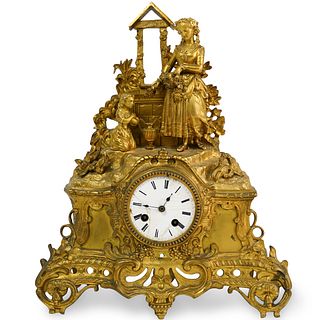 Japy Freres Figural Gilt Bronze Clock