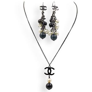 Chanel Earring and Necklace Set