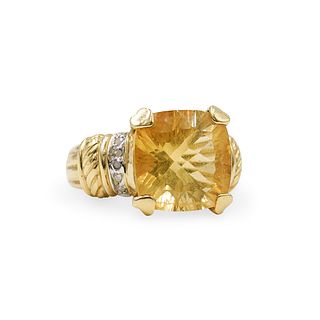 14k Gold and Citrine Ring