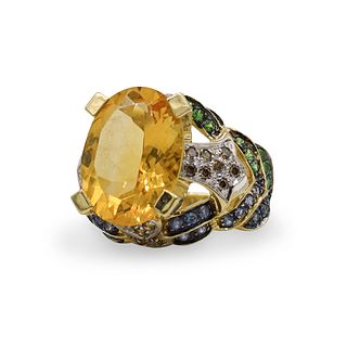 14k Gold and Citrine Ring