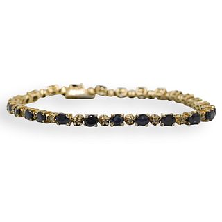 14K Gold and Sapphire Bracelet