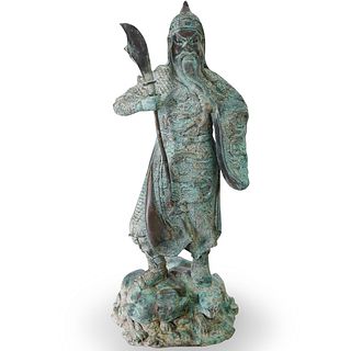 Chinese Bronze Warrior Statue