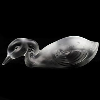 Baccarat Frosted Crystal Duck