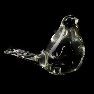 Lalique Style Bird Paperweight