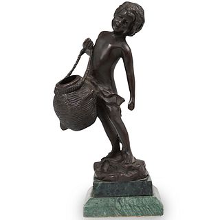 Bronze Sculpture of a Young Boy