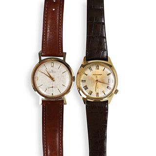 (2 Pc) Vintage 14k Gold Mens Watches