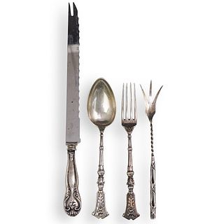 (4 Pc) Set of Continental Silver Utensils