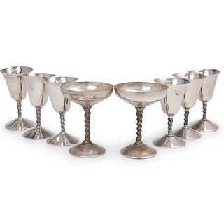(8 Pc) Spanish Silver Plated Goblets
