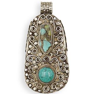 Sterling Silver and Turquoise Pendant