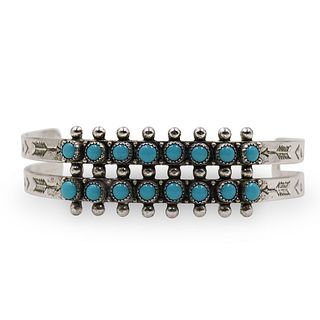 Sterling Silver Navajo Turquoise Cuff