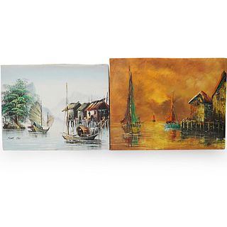(2) Kam Hoi Oil on Canvas Paintings