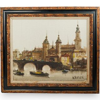 Vintage Signed "Krasin" Oil Painting