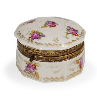 Sico Porcelain Floral Trinket Box