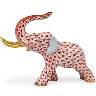 Herend Fishnet Elephant Porcelain
