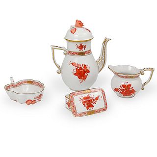 (4 Pc) Herend Chinese Bouquet Table Articles