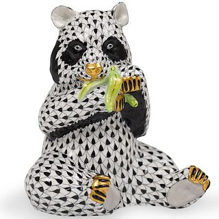Herend Porcelain 'Panda Bear' Fishnet Figurine