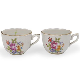(2 Pc) Herend Porcelain Teacups