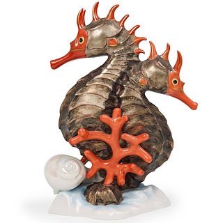 Herend Porcelain Seahorses Figurine