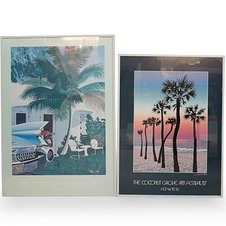(2) Framed Coconut Grove Arts Festival Posters