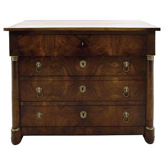 Cabinet. 20th Century. FRENCH Style. Carved and veneered wood. Four drawers and one key.