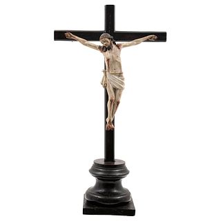 Crucified Christ. Mexico. 19th Century. Made in carved wood.