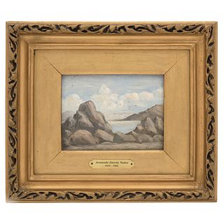 ARMANDO GARCÍA NÚÑEZ (MÉXICO, 1883-1965). Rocky Landscape. Oil on Canvas. Signed.