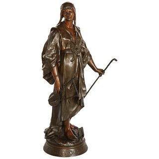 Emile-Louis Picault, A French Orientalist Bronze Figure of Queen Esther, C. 1870