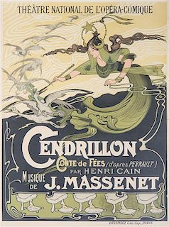 * Emile Bertrand, (French, 1842-1912), Theatre National de l'Opera-Comique: Cendrillon Conte de Fees, 1899
