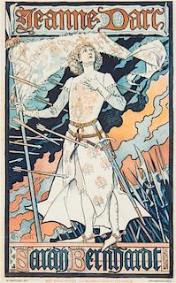 * Eugene Samuel Grasset, (French, 1845-1917), Jeanne d'Arc: Sarah Bernhardt