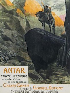 * George Antoine Rochegrosse, (French 1859-1938), Antar Conte Heroique Theatre National de l'Opera, 1921